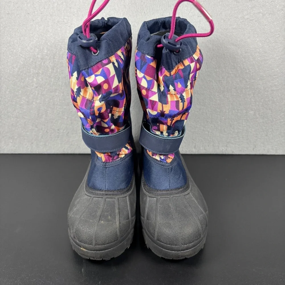 Columbia Powderbug Plus II Print Snow Boots Unisex Youth Size 5 Girls Winter